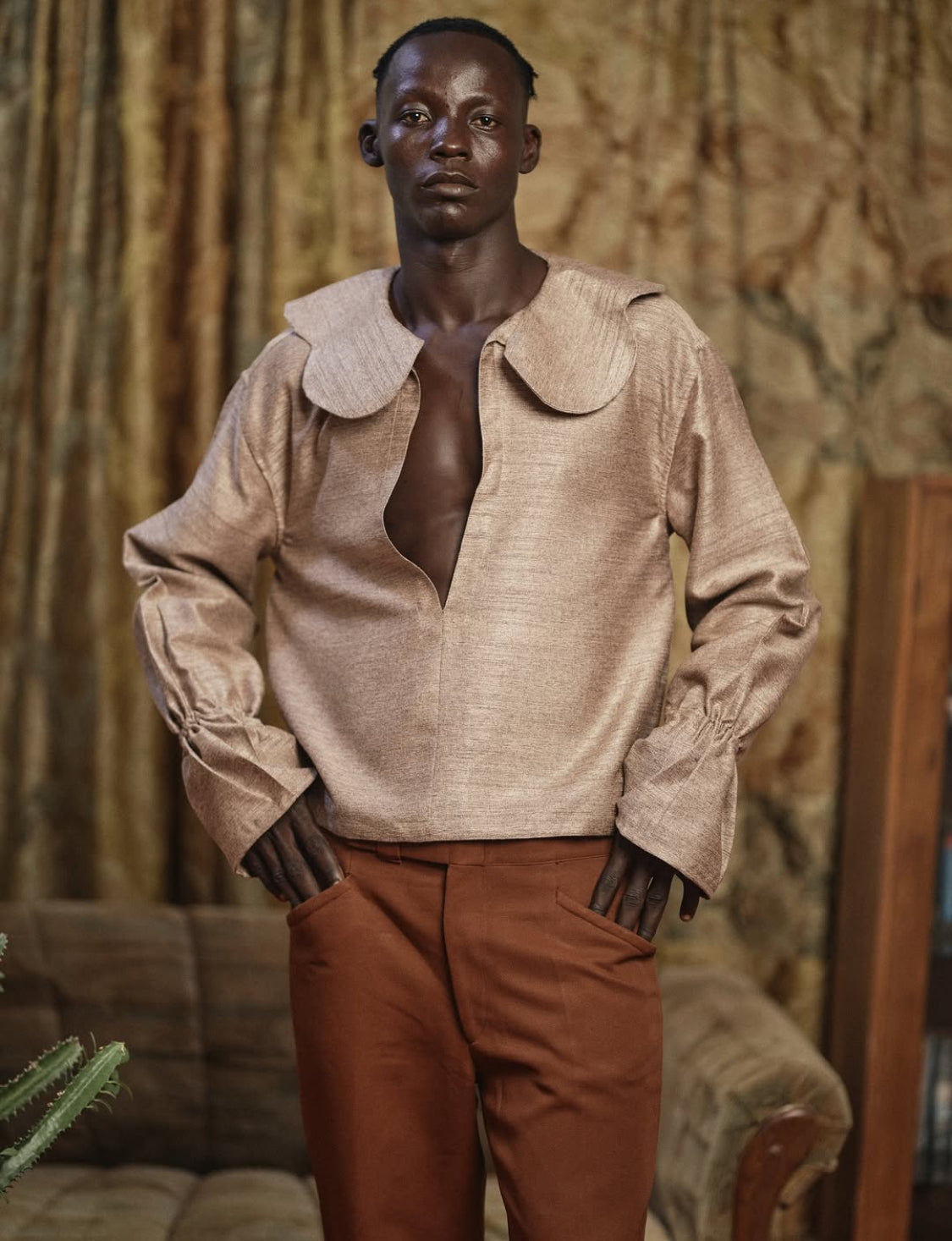 Scholars Collar shirt Coffee Brown